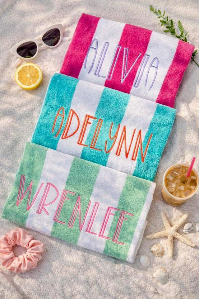 PRE-O Personalized Beach Towels