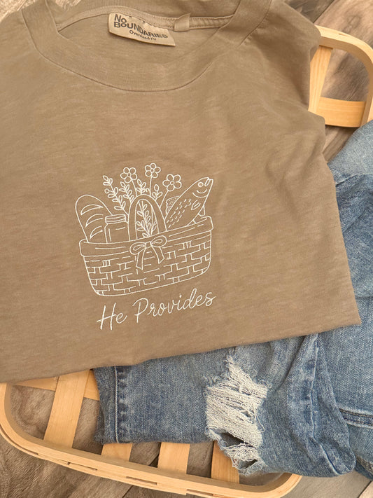 He Provides Tee